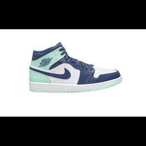 Jordan 1 Mid "Mystic Navy/Mint Foam/White" Men's Shoe SIZE 10.5